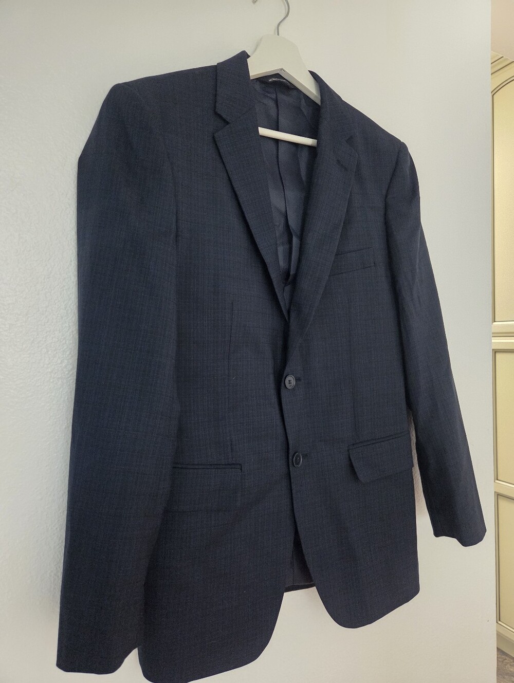 Men's Classic Two-Button Navy Suit Jacket